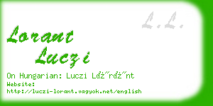 lorant luczi business card